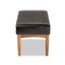 Baxton Studio Daymond Mid-Century Modern Dark Brown Faux Leather and Walnut Brown Finished Wood Dining Bench 186-11351-Zoro - alternate 7